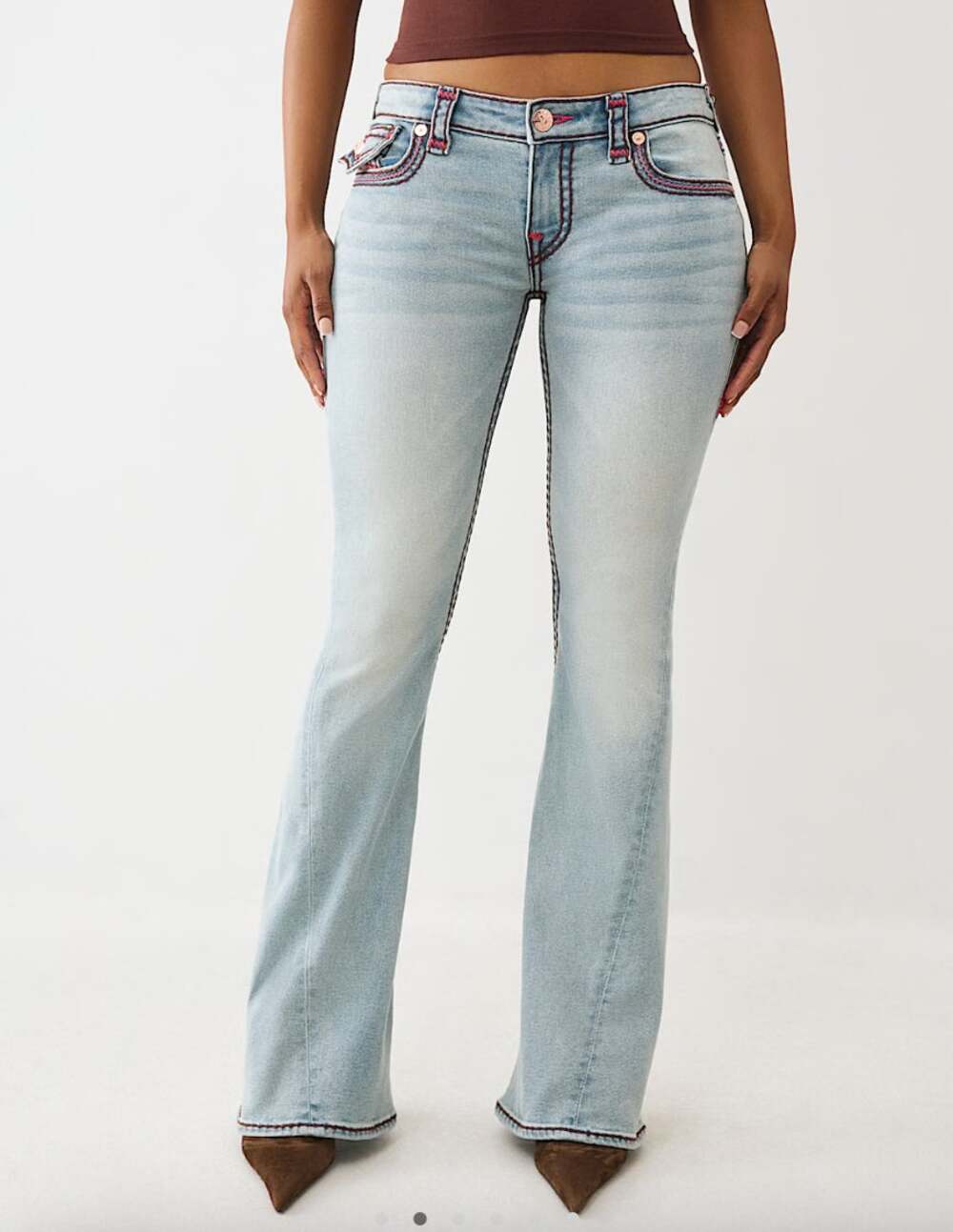 True Religion Low Rise Flare T Flap - Size 27